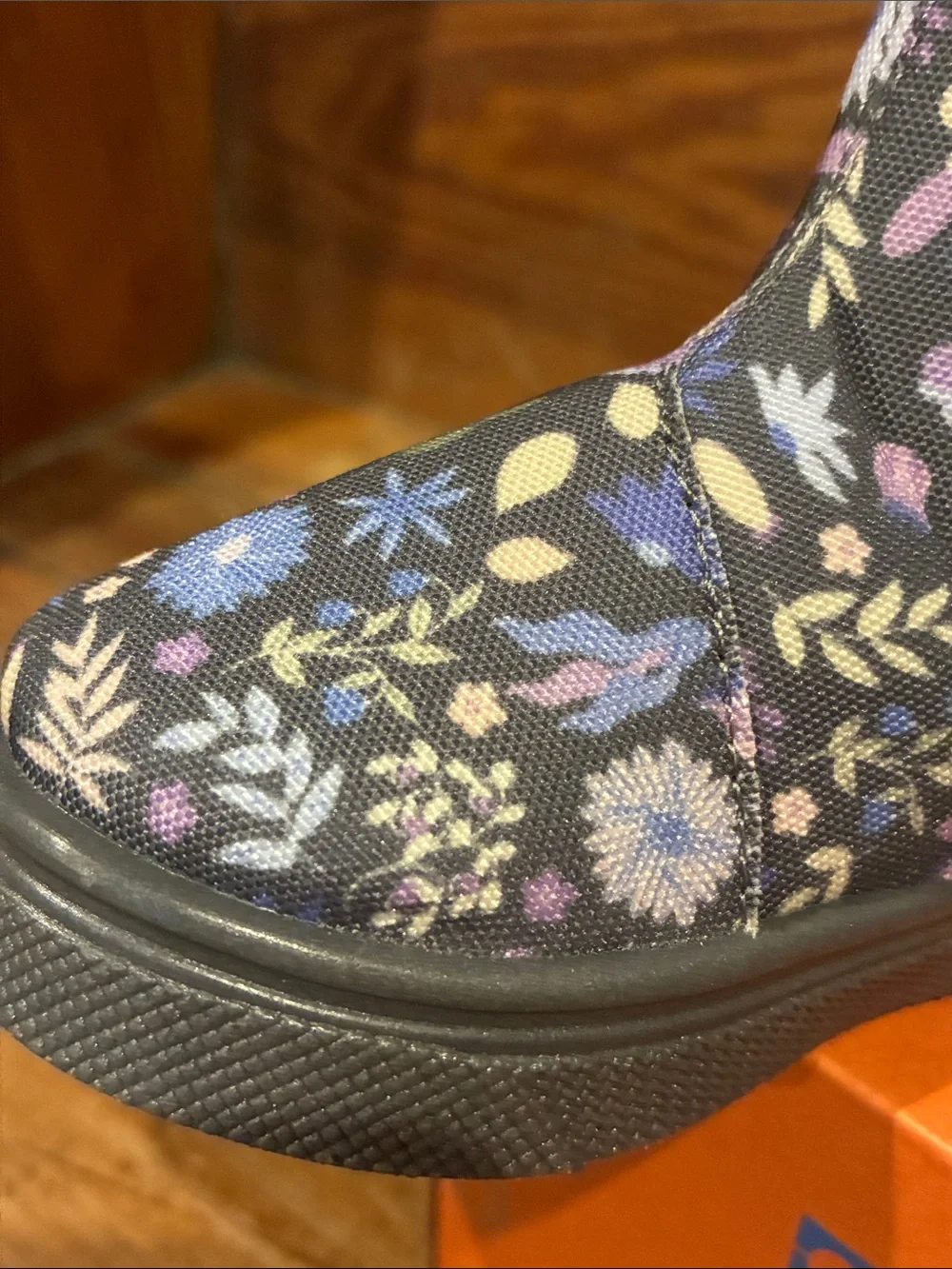 Oomphies Kids Floral Zip-Ankle Boots - New In Box. I have a size 5 and a 7